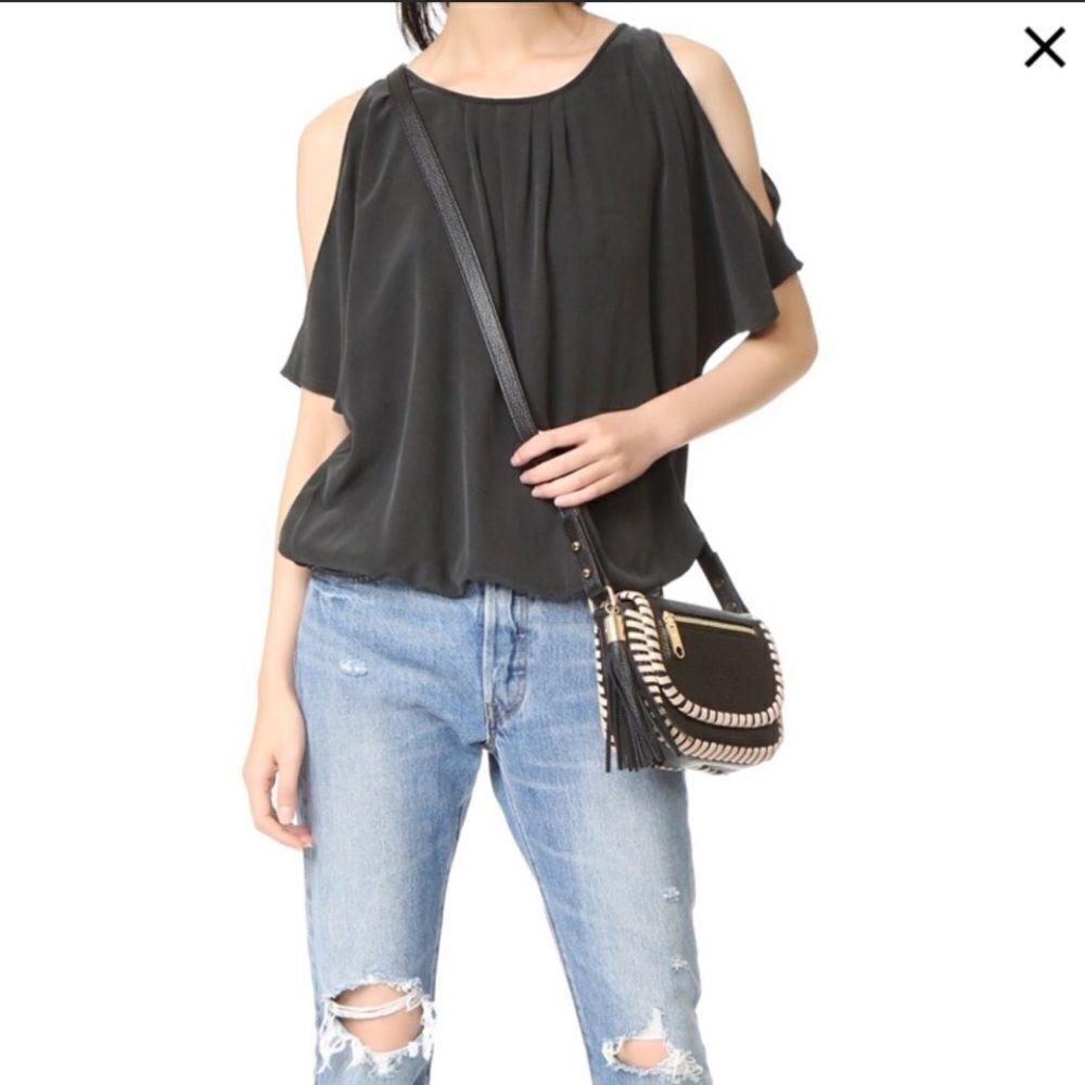 Joie Verrico silk cold shoulder blouse. Size S.